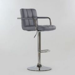 Барный стул Barneo N-69 Kruger Arm Серый в Перми - perm.mebel24.online | фото 4