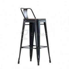 Барный стул N-238 Tolix Wood style Черный в Перми - perm.mebel24.online | фото