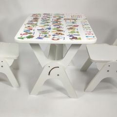 Детский растущий стол-парта и два стула Я САМ "Умка-Дуо" (Алфавит) в Перми - perm.mebel24.online | фото 1