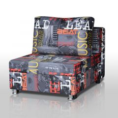 Кресло-кровать Реал 80 без подлокотников (Принт "MUSIC") в Перми - perm.mebel24.online | фото