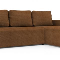 Диван угловой Алиса 3 Shaggy BROWN - TEOS BLACK в Перми - perm.mebel24.online | фото