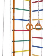 ДСК Атлант оранжевый радуга: турник, кольца, канат, трапеция, веревочная лестница в Перми - perm.mebel24.online | фото 1