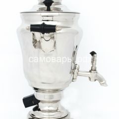 Электрический самовар из латуни никелированный на 1,5 литра форма "Тюльпан" с защитой от выкипания в Перми - perm.mebel24.online | фото 3