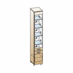 Гостиная Камелия Композиция 1 (Гикори Джексон темный) в Перми - perm.mebel24.online | фото 3