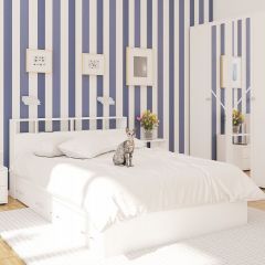 Камелия спальня № 7 Кровать 900 + Стол косметический + Зеркало + Комод, цвет белый, сп.м. 900х2000 мм., б/м, основание есть в Перми - perm.mebel24.online | фото 5