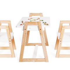 Комплект детской мебели стол и  два стула Я САМ "Лофт-Дуо" (Белый) в Перми - perm.mebel24.online | фото