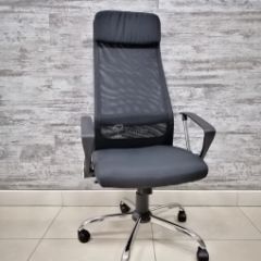 Кресло Barneo K-116 для персонала (черная ткань, черная сетка) в Перми - perm.mebel24.online | фото