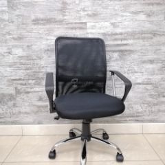 Кресло Barneo K-147 для персонала (черная ткань и сетка) в Перми - perm.mebel24.online | фото 3