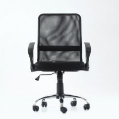 Кресло Barneo K-147 для персонала (черная ткань и сетка) в Перми - perm.mebel24.online | фото 4