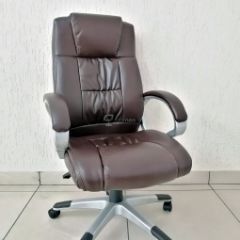 Кресло Barneo K-6 для руководителя (коричневая экокожа) в Перми - perm.mebel24.online | фото
