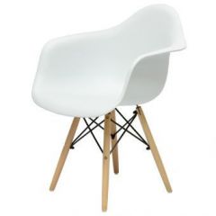 Кресло Barneo N-14 WoodMold белый в Перми - perm.mebel24.online | фото 1