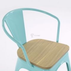Кресло Barneo N-245 Tolix style Wood  (RAL6027 бирюзовый) в Перми - perm.mebel24.online | фото 3