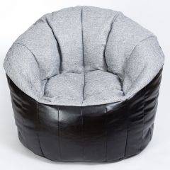 Кресло бескаркасное Релакс Люкс (Серый/Черный) в Перми - perm.mebel24.online | фото 1
