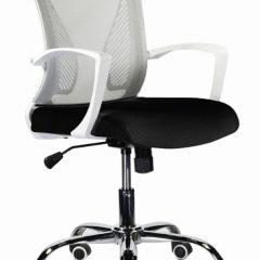Кресло BRABIX "Wings MG-306" (пластик белый, хром, сетка, серое/черное) 532010 в Перми - perm.mebel24.online | фото 1