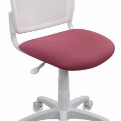 Кресло детское Бюрократ CH-W296NX/26-31 белый TW-15 розовый 26-31 в Перми - perm.mebel24.online | фото