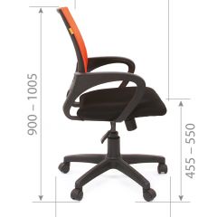 Кресло для оператора CHAIRMAN 696 black (ткань TW-11/сетка TW-05) в Перми - perm.mebel24.online | фото 5