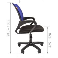 Кресло для оператора CHAIRMAN 696  LT (ткань стандарт 15-21/сетка TW-01) в Перми - perm.mebel24.online | фото 5