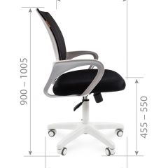 Кресло для оператора CHAIRMAN 696 white (ткань TW-10/сетка TW-05) в Перми - perm.mebel24.online | фото 7