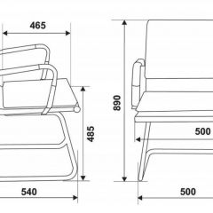 Кресло для посетителя Бюрократ CH-993-Low-V/Brown коричневый в Перми - perm.mebel24.online | фото 3