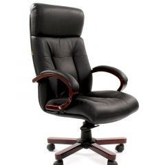Кресло для руководителя CHAIRMAN  421 (Натуральная кожа) Черное в Перми - perm.mebel24.online | фото