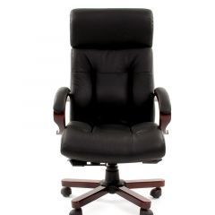 Кресло для руководителя CHAIRMAN  421 (Натуральная кожа) Черное в Перми - perm.mebel24.online | фото 2