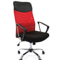 Кресло для руководителя CHAIRMAN 610 N (15-21 черный/сетка красный) в Перми - perm.mebel24.online | фото 1