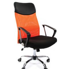 Кресло для руководителя CHAIRMAN 610 N (15-21 черный/сетка оранжевый) в Перми - perm.mebel24.online | фото 1
