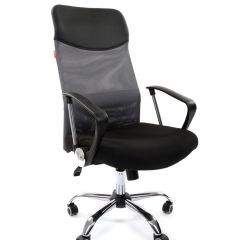 Кресло для руководителя CHAIRMAN 610 N(15-21 черный/сетка серый) в Перми - perm.mebel24.online | фото