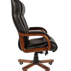 Кресло для руководителя CHAIRMAN  653 (Кожа) Черное в Перми - perm.mebel24.online | фото 3