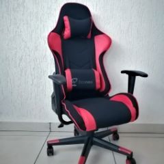 Кресло геймерское Barneo K-50 (черная сетка красные вставки) в Перми - perm.mebel24.online | фото 1