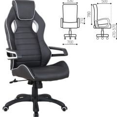 Кресло компьютерное BRABIX "Techno Pro GM-003" (черное/серое, вставки серые) 531814 в Перми - perm.mebel24.online | фото 2
