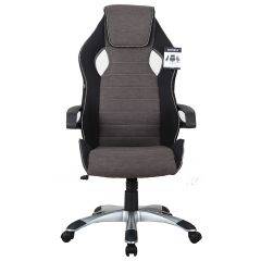 Кресло компьютерное BRABIX Techno GM-002 (ткань) черное/серое, вставки белые (531815) в Перми - perm.mebel24.online | фото 3