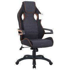 Кресло компьютерное BRABIX Techno Pro GM-003 (ткань черное/серое, вставки оранжевые) 531813 в Перми - perm.mebel24.online | фото 1