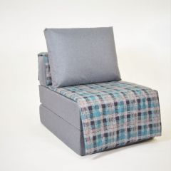 Кресло-кровать бескаркасное Харви (серый-квадро азур) в Перми - perm.mebel24.online | фото