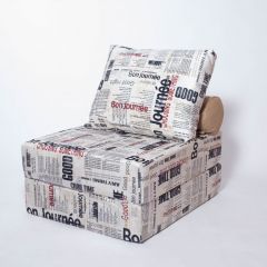 Кресло-кровать-пуф бескаркасное Прайм (Газета) в Перми - perm.mebel24.online | фото