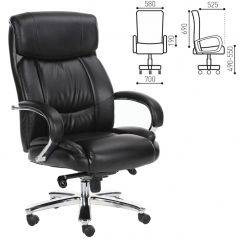 Кресло офисное BRABIX "Direct EX-580" (хром/рециклированная кожа/черное) 531824 в Перми - perm.mebel24.online | фото