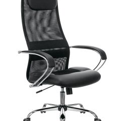 Кресло офисное BRABIX PREMIUM "Stalker EX-608 CH" (хром, ткань-сетка/кожзам, черное) 532091 в Перми - perm.mebel24.online | фото 1