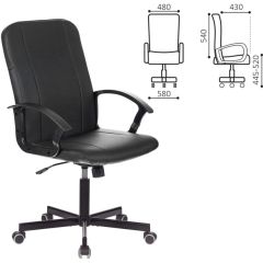Кресло офисное BRABIX "Simple EX-521" (экокожа, черное) 532103 в Перми - perm.mebel24.online | фото 2