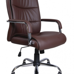 Кресло офисное BRABIX "Space EX-508" (экокожа, хром, коричневое) 531164 в Перми - perm.mebel24.online | фото