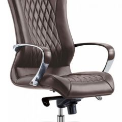 Кресло руководителя Бюрократ _AURA/BROWN коричневый в Перми - perm.mebel24.online | фото