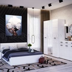 НЭНСИ NEW Кровать 1,4 м с ПМ (Белый глянец холодный/Белый) в Перми - perm.mebel24.online | фото 2