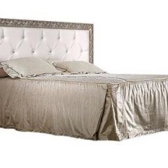 Кровать 2-х спальная(1,6 м)Тиффани Premium черная/серебро с мягким элементом со стразами с подъемным механизмом (ТФКР-2[3][7](П) в Перми - perm.mebel24.online | фото