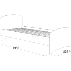 Кровать-4 одинарная (900*1900) в Перми - perm.mebel24.online | фото 2