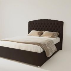Кровать Берлин без основания 1600 (экокожа коричневая) в Перми - perm.mebel24.online | фото