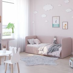 Кровать-диван Leonardo 160*70 (Розовый) + боковина в Перми - perm.mebel24.online | фото 5