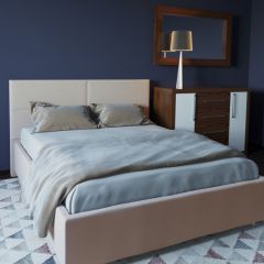 Кровать Корсика с ПМ 1400 (экокожа бежевая) в Перми - perm.mebel24.online | фото 2
