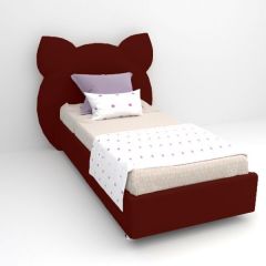 Кровать Котя с ортопедическим основанием 900 (велюр бордо) в Перми - perm.mebel24.online | фото