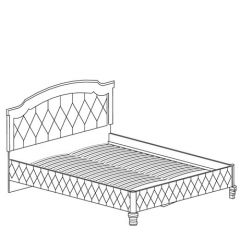 Кровать с обивкой №490 Марлен (1800) Кремовый белый в Перми - perm.mebel24.online | фото 2