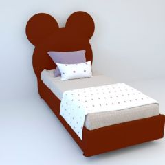 Кровать Маус с ортопедическим основанием 1200 (велюр бордо) в Перми - perm.mebel24.online | фото