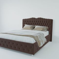 Кровать Нягань с ПМ 1200 (экокожа коричневая) в Перми - perm.mebel24.online | фото 2